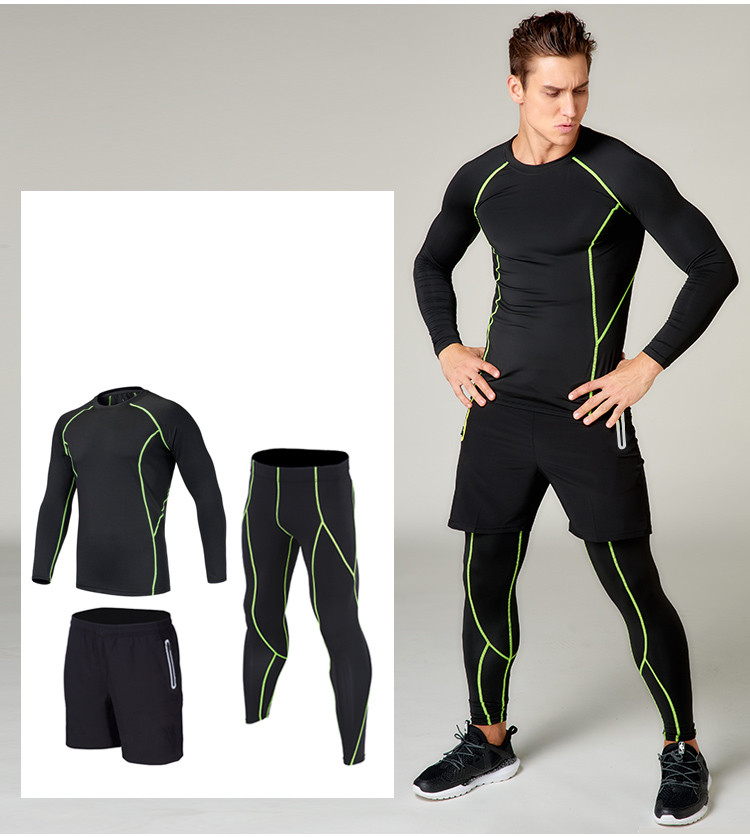Men Compression Running Sets Quick Dry Sports Training Suit Clothes Gym Fitness Sports Joggers Jogging Tracksuits Workout Tights, Black
Men Compression Running Sets Quick Dry Sports Training Suit Clothes Gym Fitness Sports Joggers Jogging Tracksuits Workout Tights, Black