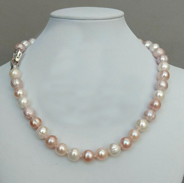 10mm white pink purple baroque round pearl necklace heart clasp natural freshwater pearl Woman Jewelry 35cm 43cm 17'' 14''
10mm white pink purple baroque round pearl necklace heart clasp natural freshwater pearl Woman Jewelry 35cm 43cm 17'' 14''
