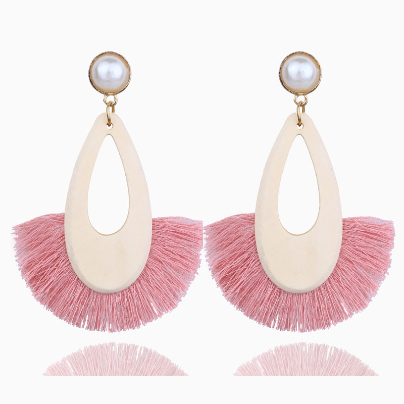 Water Drop Pendant Earrings Bohemian National Wind Pearl Long Tassel Earrings Female - Gift Ideas for Mom, Sister and Friends