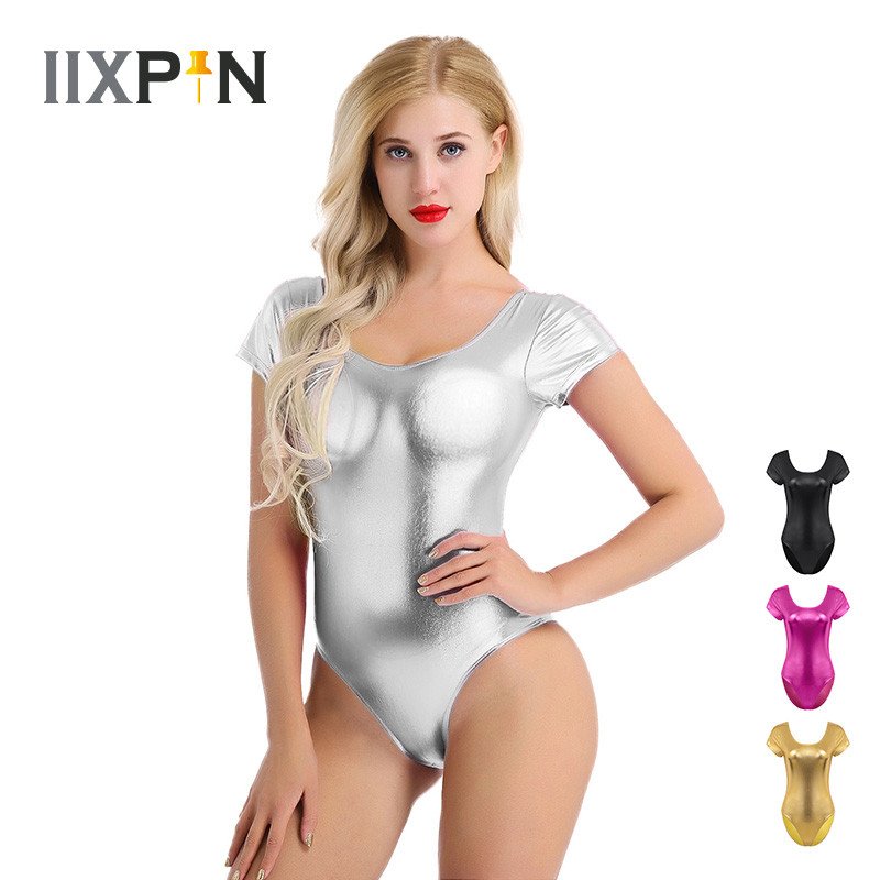 IIXPIN Women Adult Shiny Ballet Leotard Dance Costumes Patent Leather Short Sleeve One-piece Bodysuit Dancewear Ballet Clothing, Black
IIXPIN Women Adult Shiny Ballet Leotard Dance Costumes Patent Leather Short Sleeve One-piece Bodysuit Dancewear Ballet Clothing, Black