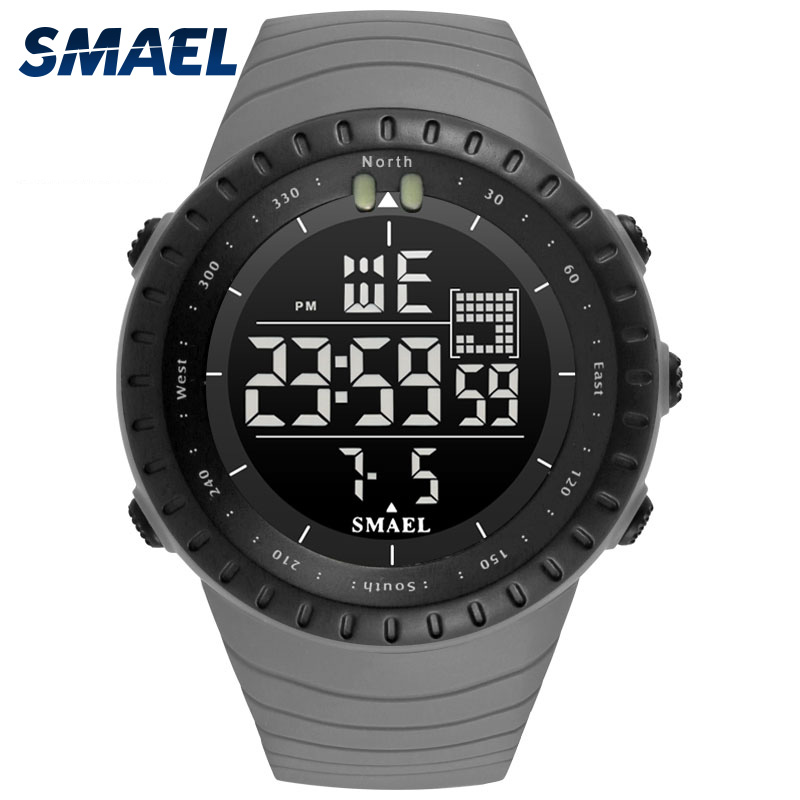 2020 SMAEL Brand 2017 New Electronics Watch Analog Quartz Wristwatch Horloge 50 Meters Waterproof Alarm Mens Watches kol saati 1237, Gray
2020 SMAEL Brand 2017 New Electronics Watch Analog Quartz Wristwatch Horloge 50 Meters Waterproof Alarm Mens Watches kol saati 1237, Gray