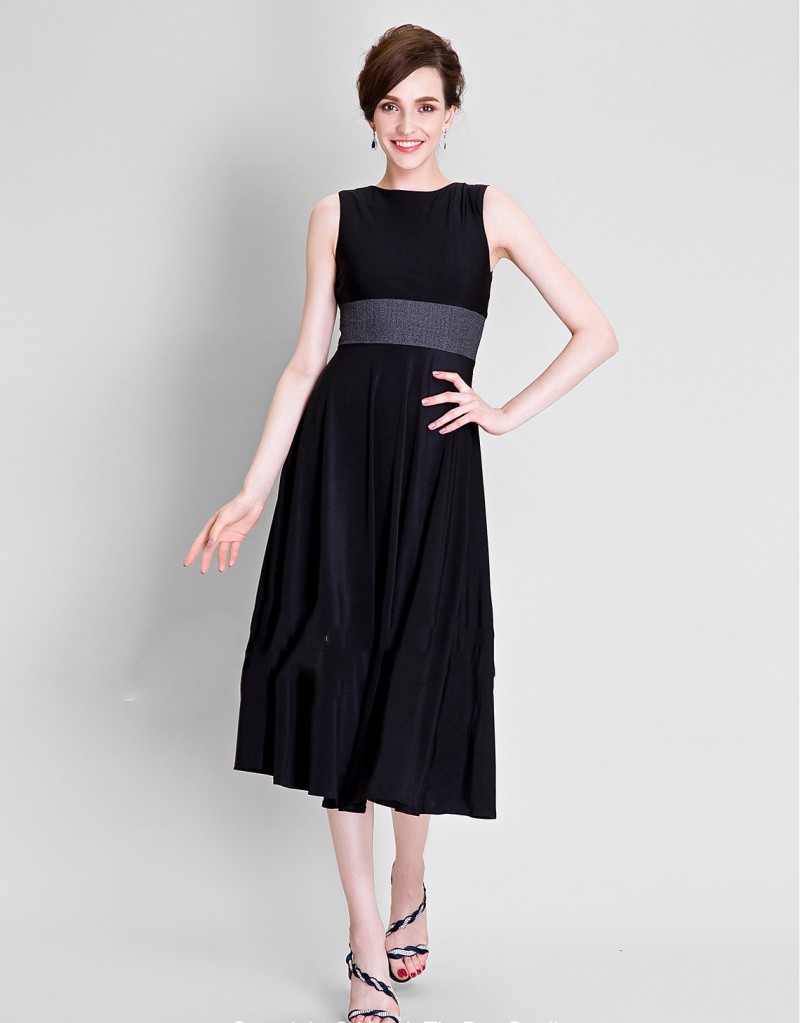Elegant Tea Length Mother Of The Bride Dresses With Jacket Jewel Neck A Line Sleeveless Wedding Guest Dress Formal Party Prom Dresses