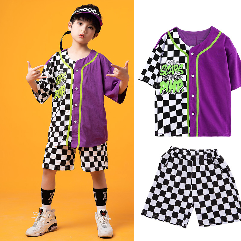 Boys Hip-Hop Dance Costuems Kids Plaid Short Sleeve Hiphop Suit Children Jazz Dance Street Wear Stage Rave Clothes DQS4368, Pants
Boys Hip-Hop Dance Costuems Kids Plaid Short Sleeve Hiphop Suit Children Jazz Dance Street Wear Stage Rave Clothes DQS4368, Pants