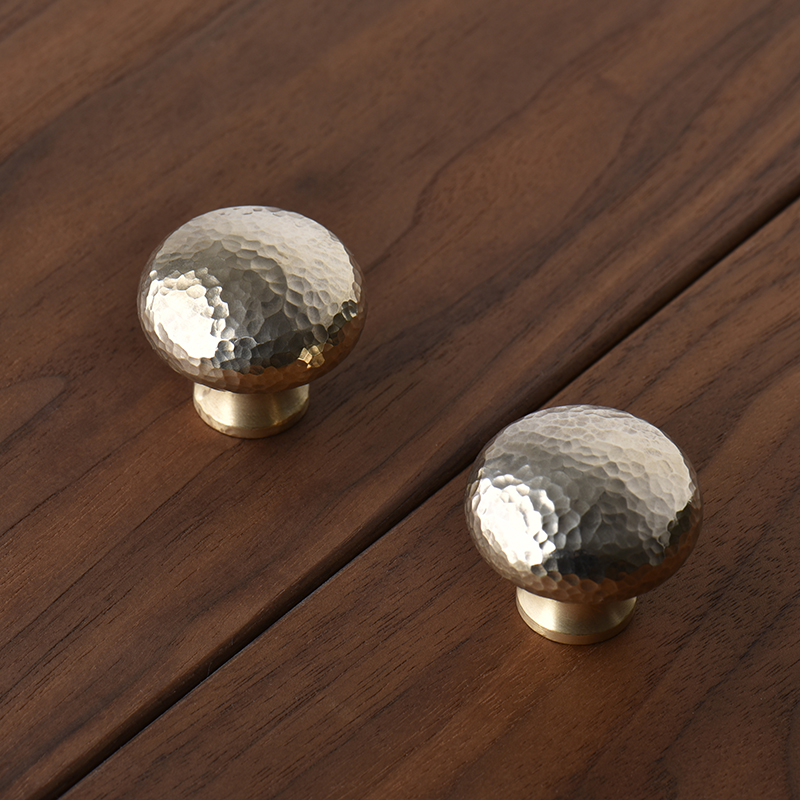 mushroom Hammer pattern solid simple drawer handle furniture cabinet knob hardware wardrobe shoe door single hole closet cone pull