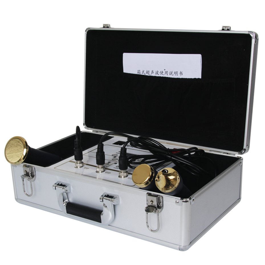 New Portable 3In1 1MHz 3MHz Ultrasonic Beauty Instrument Ultrasound Skin Care Facial Massager Anti Aging Beauty Therapy With 3 Probe