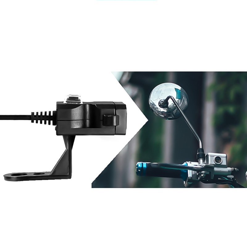 Dual USB Port 12V Waterproof Motorcycle Handlebar Charger 5V 1A/2.1A Adapter Power Supply Socket for Phone