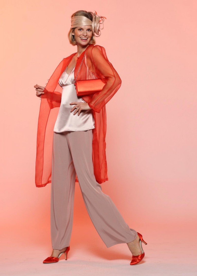 Three Pieces Pants Suit Mother Of The Bride Dresses With Jacket Chiffon Evening Gowns Plus Size Wedding Guest Dresses