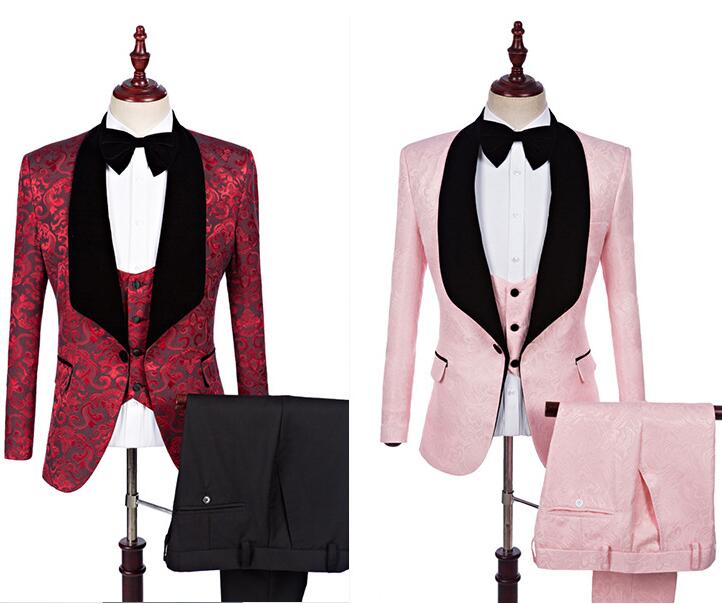 Burgundy Printed Wedding Tuxedos Shawl Lapel Wine One Button Groom Men Suits Wedding Prom Dinner Best Man Blazer(Jacket+Bow+Vest+Pants), Same as image
Burgundy Printed Wedding Tuxedos Shawl Lapel Wine One Button Groom Men Suits Wedding Prom Dinner Best Man Blazer(Jacket+Bow+Vest+Pants), Same as image