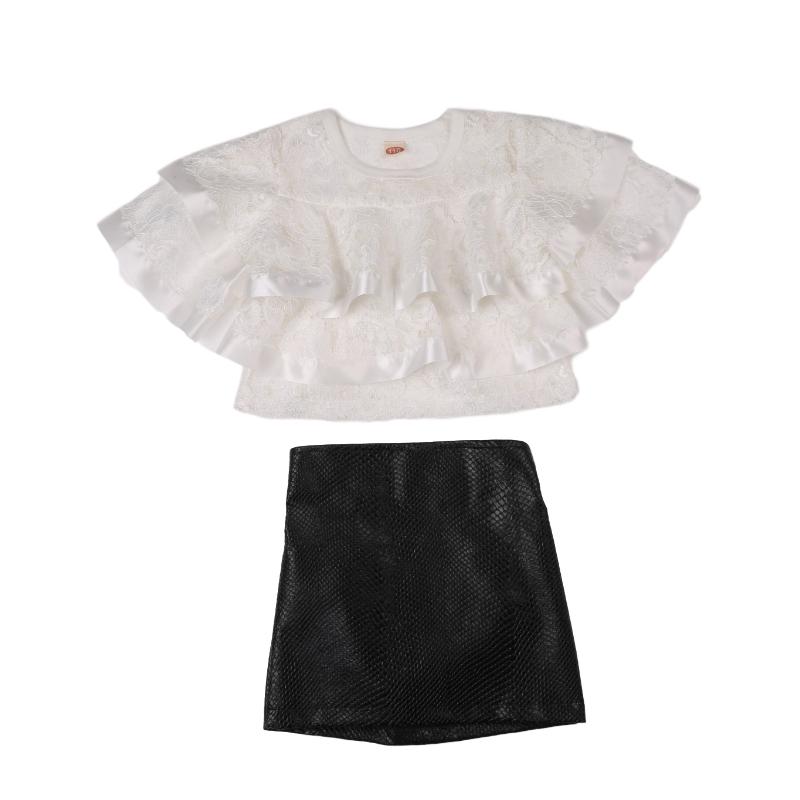 2020 New Baby Summer Clothing Boutique Girl Clothes Double Lace Loose Short Sleeve Top+Skinny PU Skirts 2pcs Outfits 2-7Y, As pic
2020 New Baby Summer Clothing Boutique Girl Clothes Double Lace Loose Short Sleeve Top+Skinny PU Skirts 2pcs Outfits 2-7Y, As pic