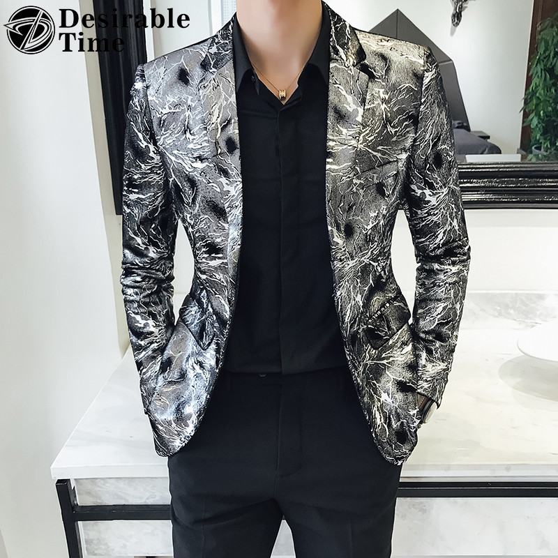 Silver and Gold Blazer Jacket for Men Fashion Prom Blazers Mens Dress Jacket Stage Wear Men Printed Blazer Slim Fit DT432
Silver and Gold Blazer Jacket for Men Fashion Prom Blazers Mens Dress Jacket Stage Wear Men Printed Blazer Slim Fit DT432