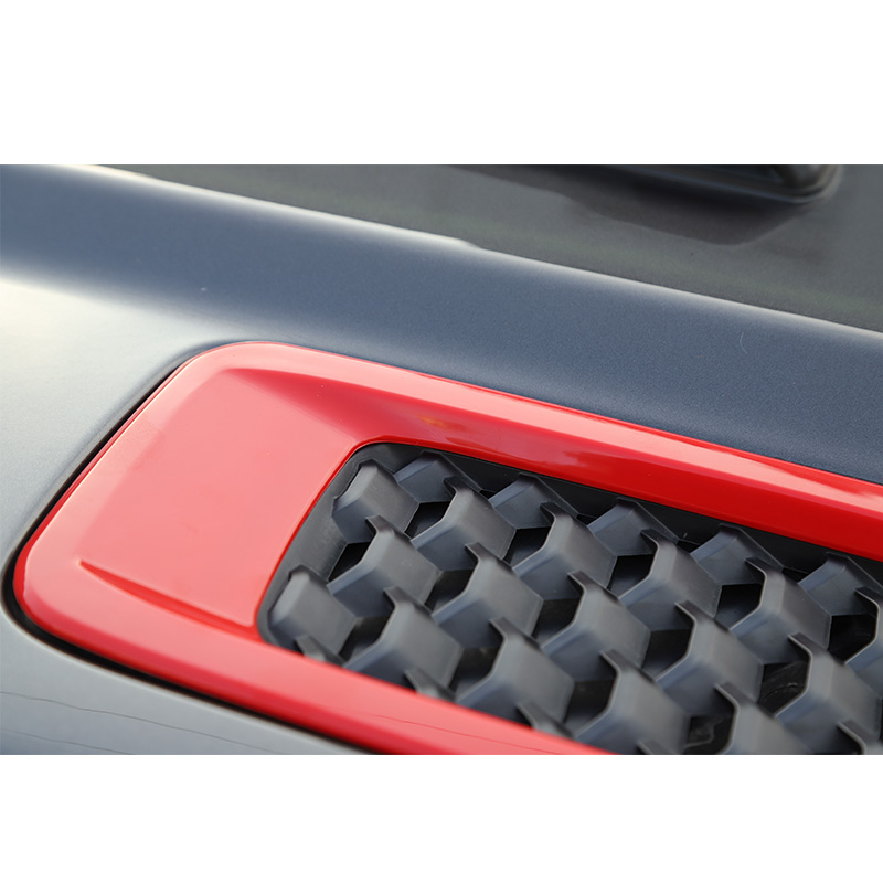 Red Car Engine Hood Air AC Outlet Vent Decoration Cover Sticker For Jeep Wrangler JL 2018+ Auto Exterior Accessories