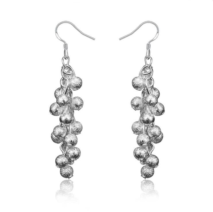 High grade 925 sterling silver Hanging Sand Pearl three-piece jewelry set DFMSS128 Factory direct 925 silver necklace bracelet earring