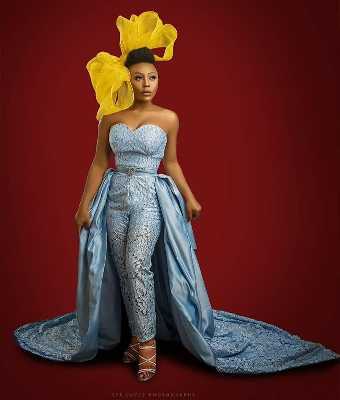 Light Sky Blue Jumpsuits Prom Dresses With Detachable Train Sweetheart Lace Appliqued Evening Gowns Long 2020 Formal Glitz Pageant Dress