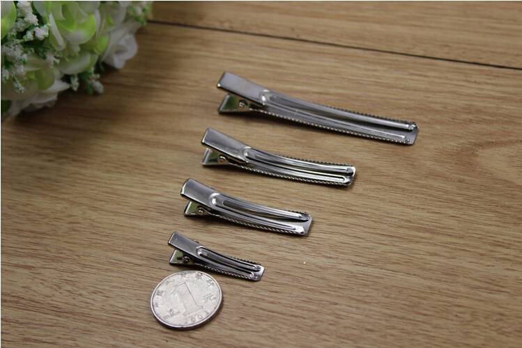 100pcs Metal Double Prong Alligator Hair Clip Accessories with Teeth Hairclips Hair Pin Girls Hair Bow Flower Dress Hairdressing Tools Accessory FJ321 - view 4