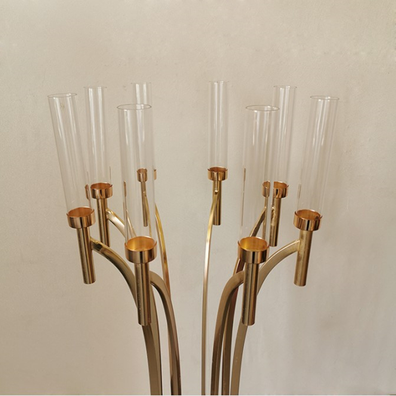 Metal Candelabra Holders Acrylic Wedding Table Centerpieces Flower Stand Candle Holder Candelabrum For Home Decor senyu453 XJ260305