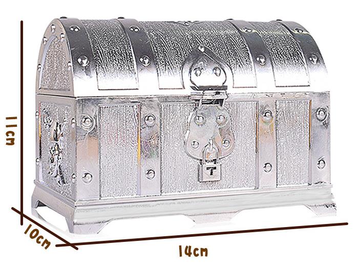 Pirate Treasure Chest Decorative Treasure Chest Keepsake Jewelry Box Plastic Toy Treasure Boxes Vintage Party Decor gifts268G732428114612