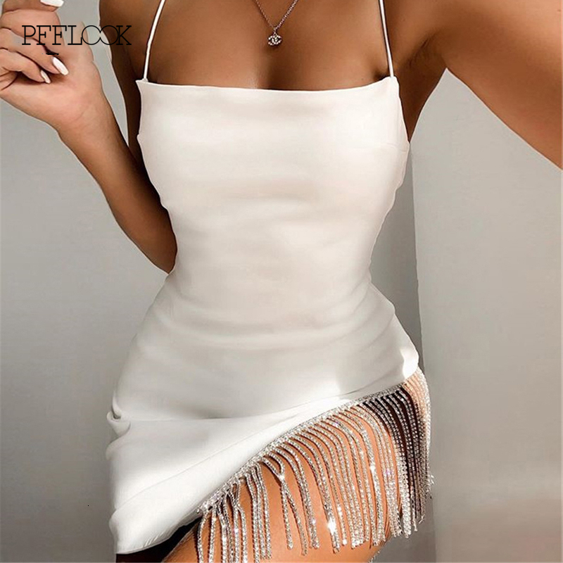 Summer Sexy Tassel Diamond Party Dress Bodycon Spaghetti Strap Elegant White Dresses Women Club Mini Vestidos, Black
Summer Sexy Tassel Diamond Party Dress Bodycon Spaghetti Strap Elegant White Dresses Women Club Mini Vestidos, Black