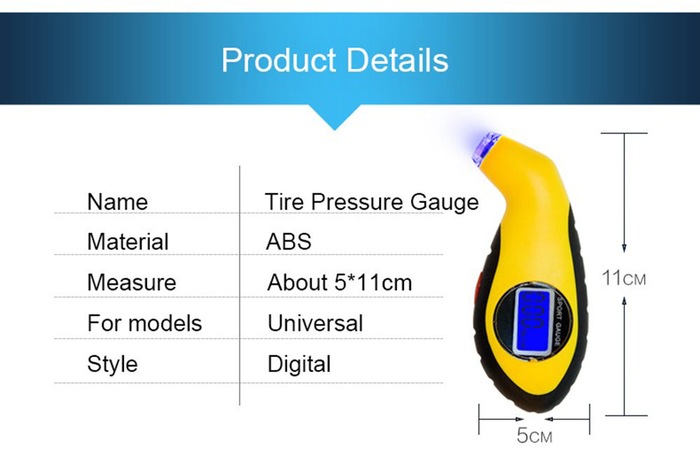 Update Auto Tester Digital LCD Tire Tyre Pressure Gauge Meter Manometer Barometers Diagnostic Tool For Car Motorcycle