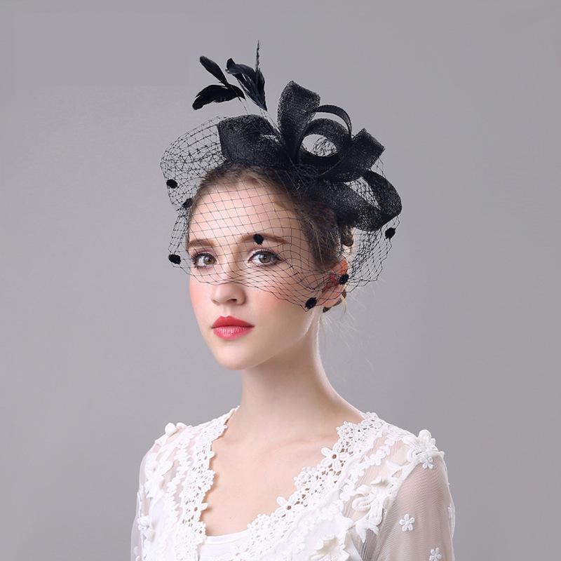 Fashion Linen Black Birdcage Veil Vintage Bridal Hats Elegant Feather Wedding Hair Accessories Marriage Hat For Women Brides
Fashion Linen Black Birdcage Veil Vintage Bridal Hats Elegant Feather Wedding Hair Accessories Marriage Hat For Women Brides