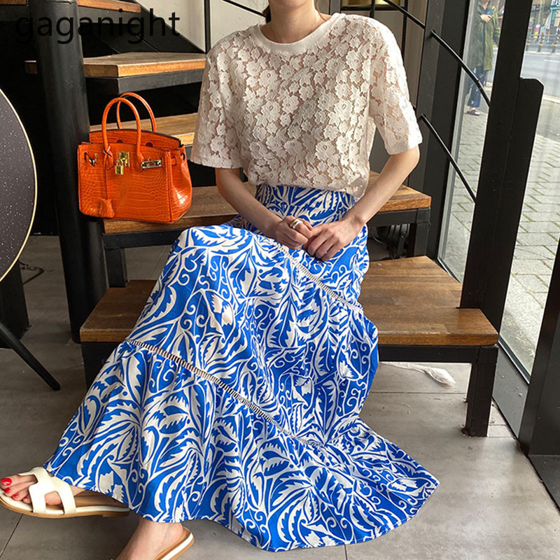 Gaganight Elegant Women Two Pieces Set Lace Hollow Out Blouse Summer High Waist Flower Swing Long Skirt Lady Suit Chic Korean, Black blouse
Gaganight Elegant Women Two Pieces Set Lace Hollow Out Blouse Summer High Waist Flower Swing Long Skirt Lady Suit Chic Korean, Black blouse