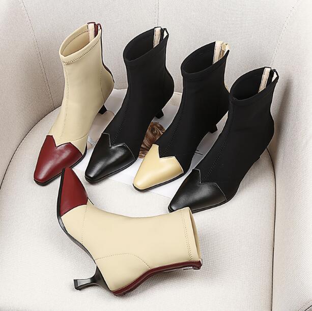 Designer Women luxury Stretch Sock Ankle Boots Cowskin Patchwork Stiletto Lady Martin Boot 6/8 cm zip Square Toe Fashion Boot plus size, Black
Designer Women luxury Stretch Sock Ankle Boots Cowskin Patchwork Stiletto Lady Martin Boot 6/8 cm zip Square Toe Fashion Boot plus size, Black