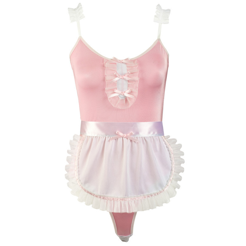 Cute Pink Maid Uniforms Sexy Lace Sling Leotard with Ruffles Aprons Sexy Night Bodysuits Erotic Lingerie Outfit LY191222, Pink colour
Cute Pink Maid Uniforms Sexy Lace Sling Leotard with Ruffles Aprons Sexy Night Bodysuits Erotic Lingerie Outfit LY191222, Pink colour