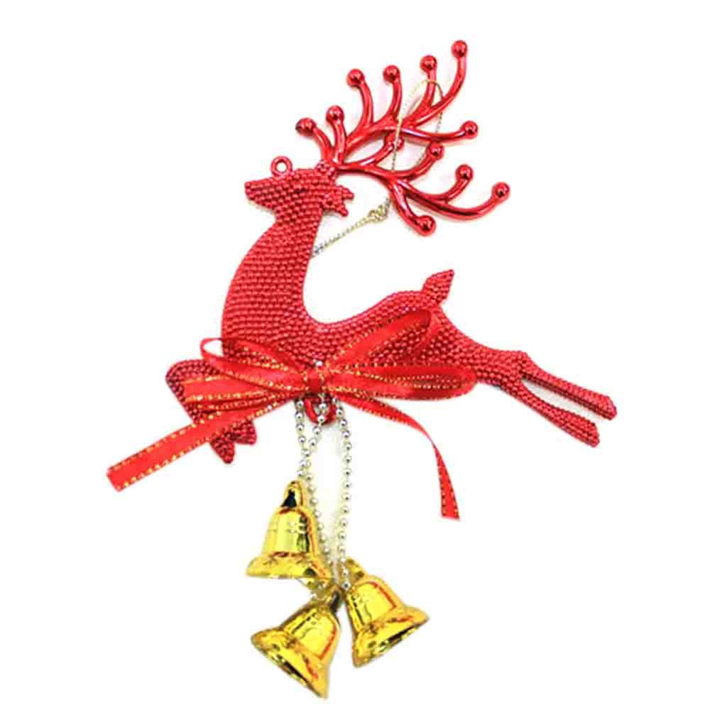 Home Christmas Tree Ornament Deer Chital Hanging Xmas Baubles Party Decoration Deer Christmas reindeer with bell trumpet 2016