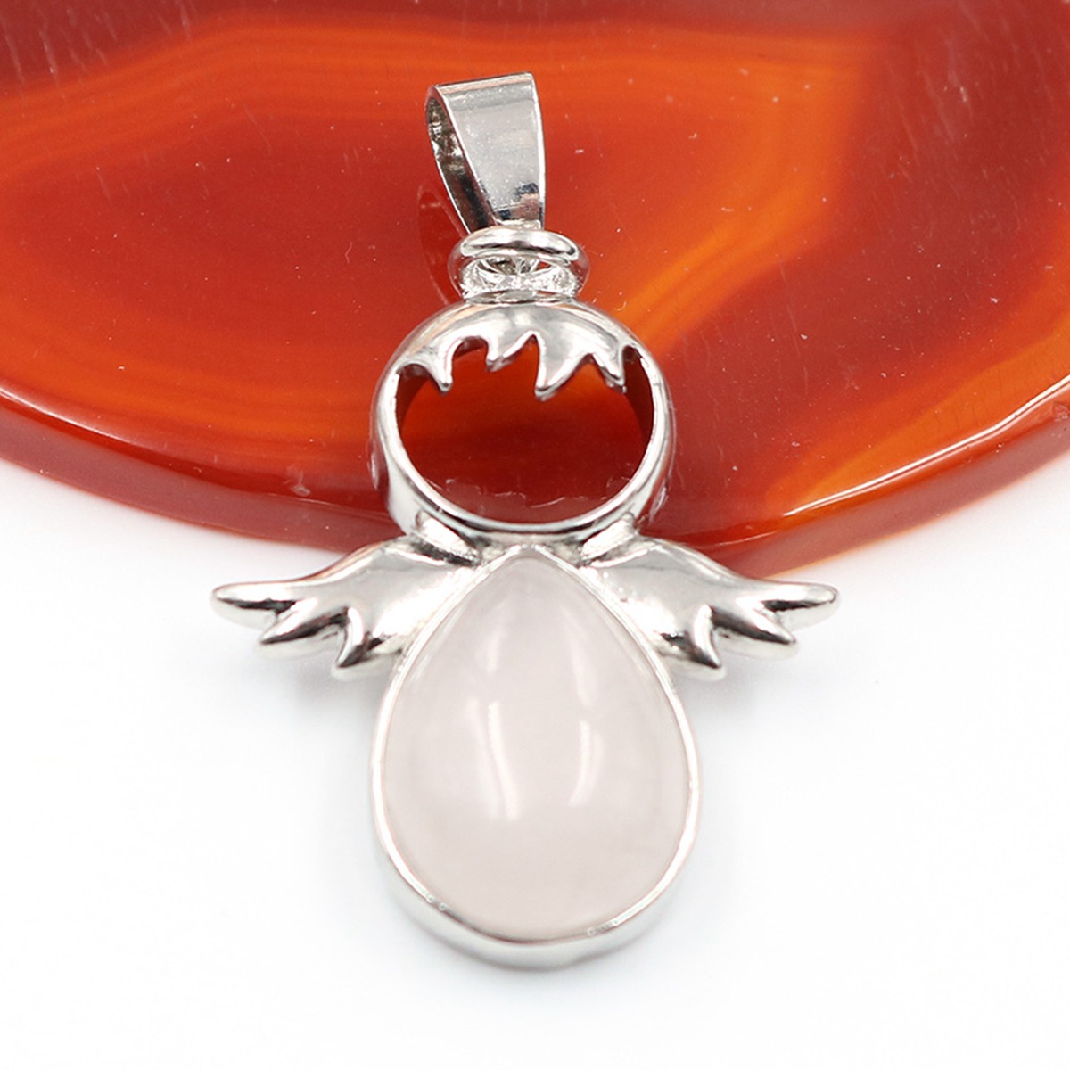 Little Girl Angel Lady Stainless Steel Pendant Necklace Commemorative Birthday Gift Jewelry