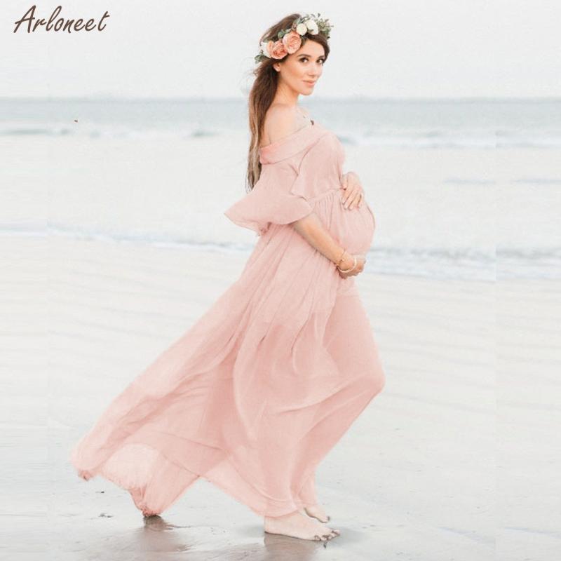 New Women Pregnants Maternity Photography Props Short Sleeve Ruffles Solid Long Dress Women Casual Dress Fashion Summer 2020, As pic
New Women Pregnants Maternity Photography Props Short Sleeve Ruffles Solid Long Dress Women Casual Dress Fashion Summer 2020, As pic