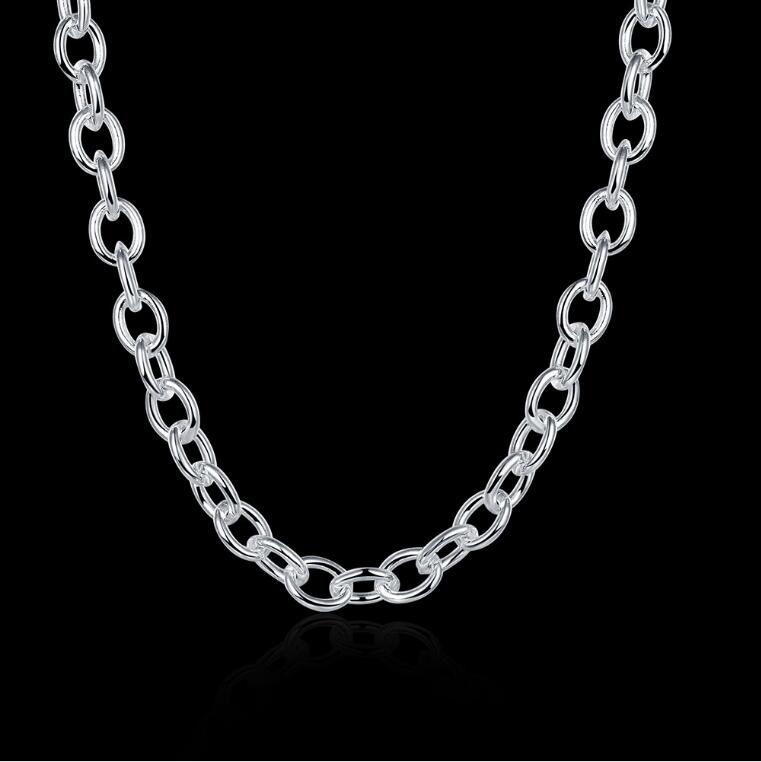 Hot sale Shrimp buckle thick necklace men sterling silver plate necklace STSN100, fashion 925 silver Chains necklace factory direct sale