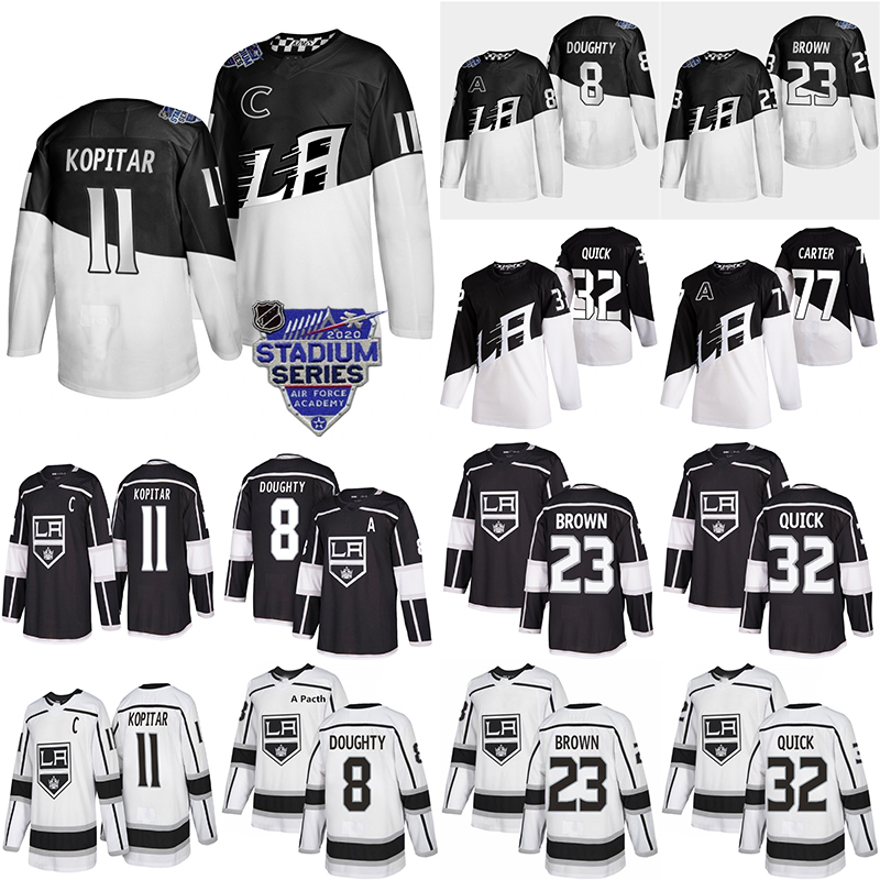 New Los Angeles Kings 2020 Stadium Series Jersey Anze Kopitar #11 Drew Doughty #8 Jonathan Quick #32 Carter 77# Black Hockey Jerseys, Black;red
New Los Angeles Kings 2020 Stadium Series Jersey Anze Kopitar #11 Drew Doughty #8 Jonathan Quick #32 Carter 77# Black Hockey Jerseys, Black;red