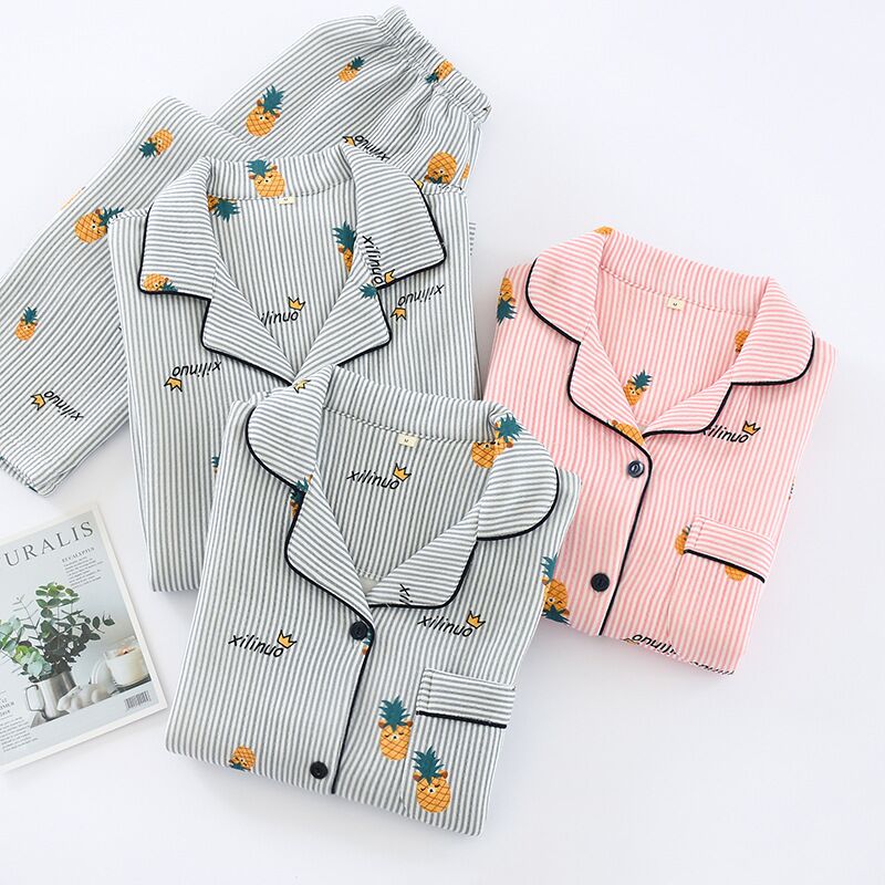 Fresh Fruit 100% Cotton Women Pyjamas Long Sleeve Indoor Sleepwear High Quality 3-layer Cotton Autumn Winter Pajamas For Women, Pink
Fresh Fruit 100% Cotton Women Pyjamas Long Sleeve Indoor Sleepwear High Quality 3-layer Cotton Autumn Winter Pajamas For Women, Pink