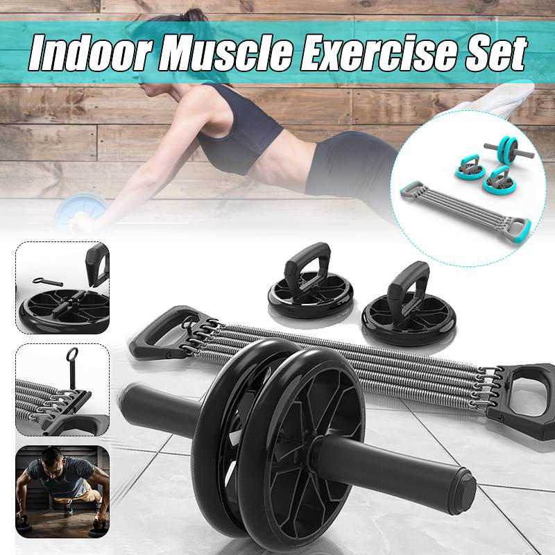 AB Roller Kit Strong Load-bearing with Push-Up Bar Jump Rope Knee Pad Home Gym Abdominal Core Muscle Exercise Fitness Equipment, Black
AB Roller Kit Strong Load-bearing with Push-Up Bar Jump Rope Knee Pad Home Gym Abdominal Core Muscle Exercise Fitness Equipment, Black