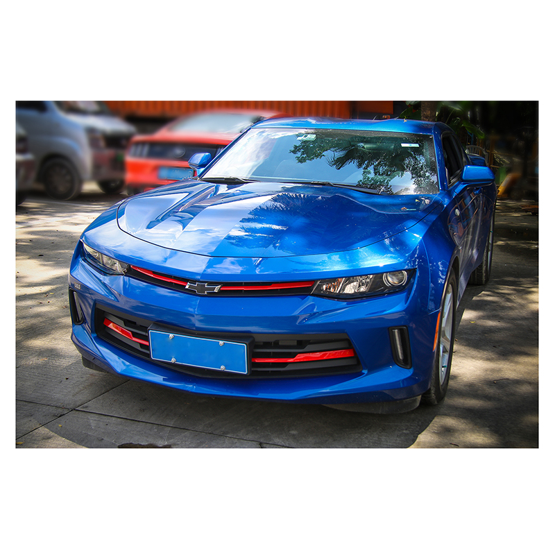 Front Grille Cover Strips Decoration Trim Exterior Accessories Stickers ABS For Chevrolet Camaro 2017 Up Car Styling