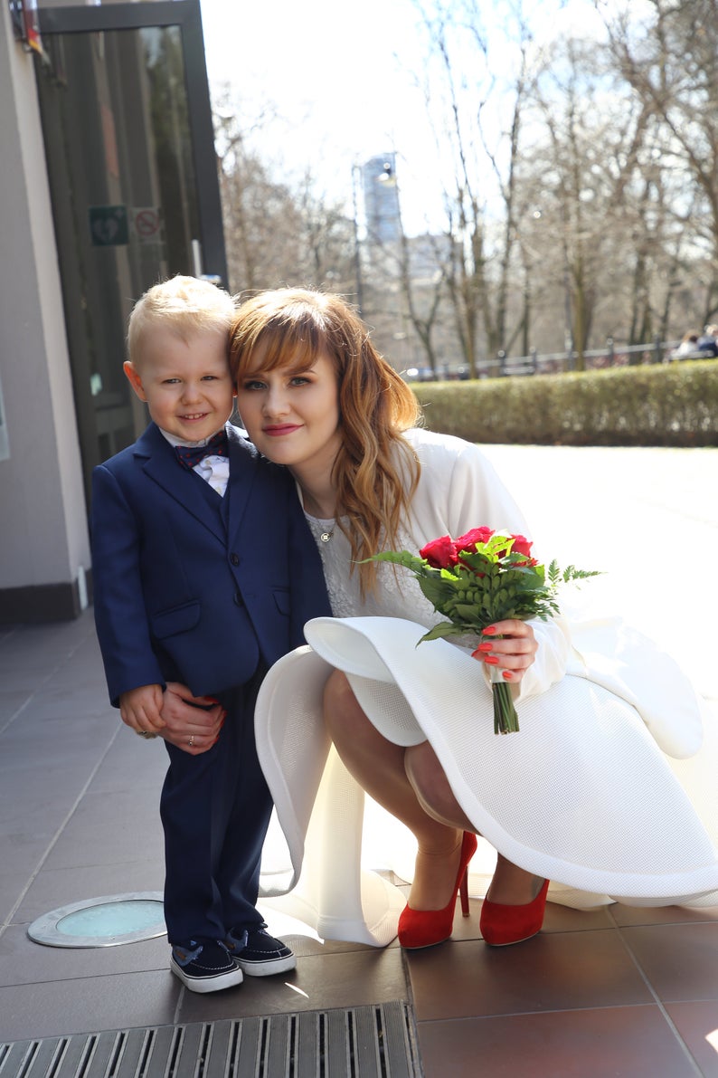 navy boys formal suits dinner tuxedos little boy groomsmen kids children special occasion suit formal wear jacketpants