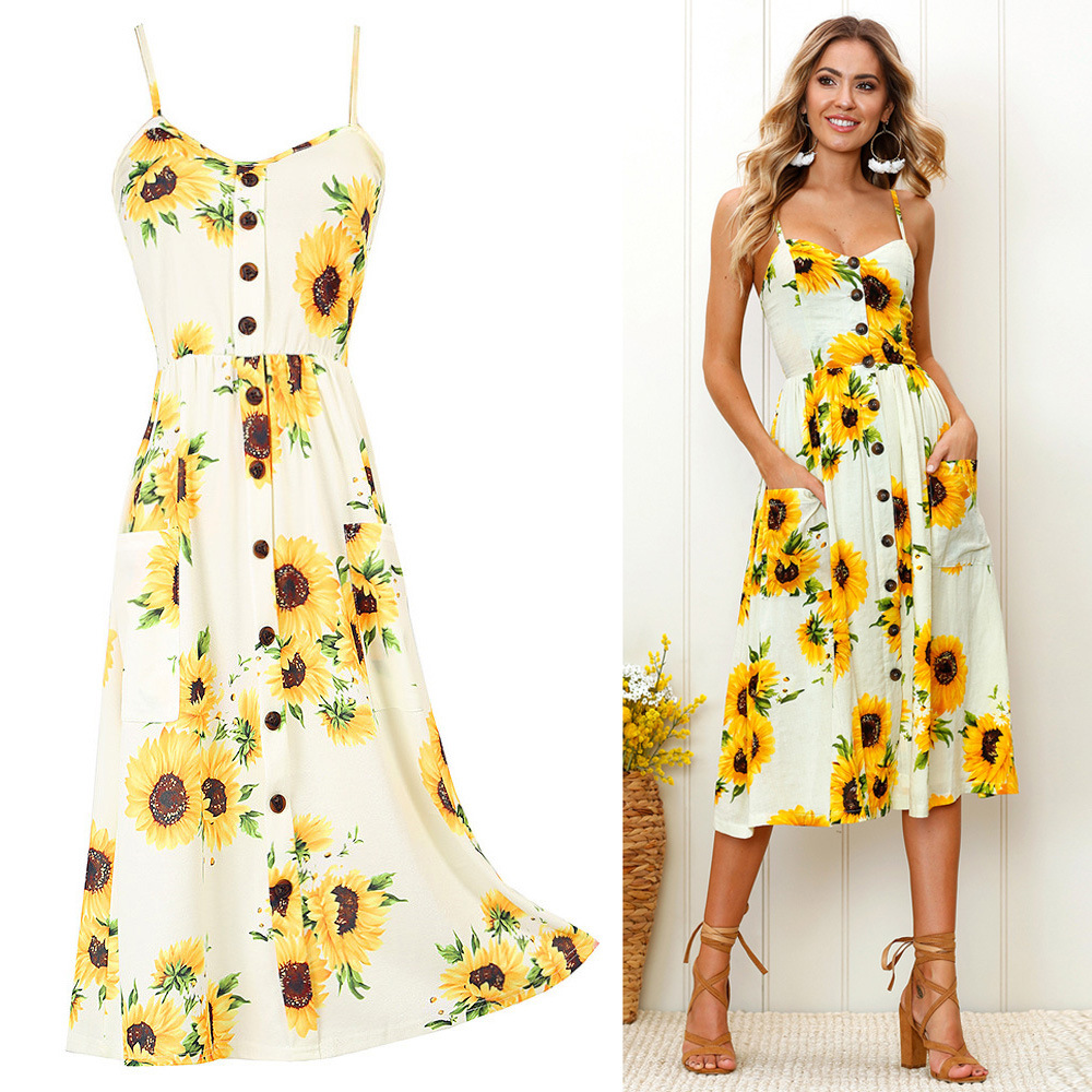 New Fashion Women Strap Casual Dress Vintage Flower Print Party Club Bohemia V-neck Sexy Maxi Dress Black Casual Dresses -3XL, No1
New Fashion Women Strap Casual Dress Vintage Flower Print Party Club Bohemia V-neck Sexy Maxi Dress Black Casual Dresses -3XL, No1