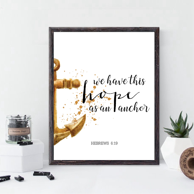 Paintings Bible Verses Hope Quotes Canvas Posters Print Scripture Christian Wall Art Painting Watercolor Pictures Living Room Home Decor