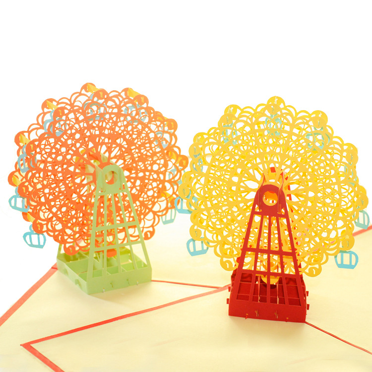 Romantic 3D Ferris Wheel Origami Greeting Card with Envelope Creative Pop Up Paper Laser Cut Handmade Post Cards Valentine Birthday Gift
Romantic 3D Ferris Wheel Origami Greeting Card with Envelope Creative Pop Up Paper Laser Cut Handmade Post Cards Valentine Birthday Gift