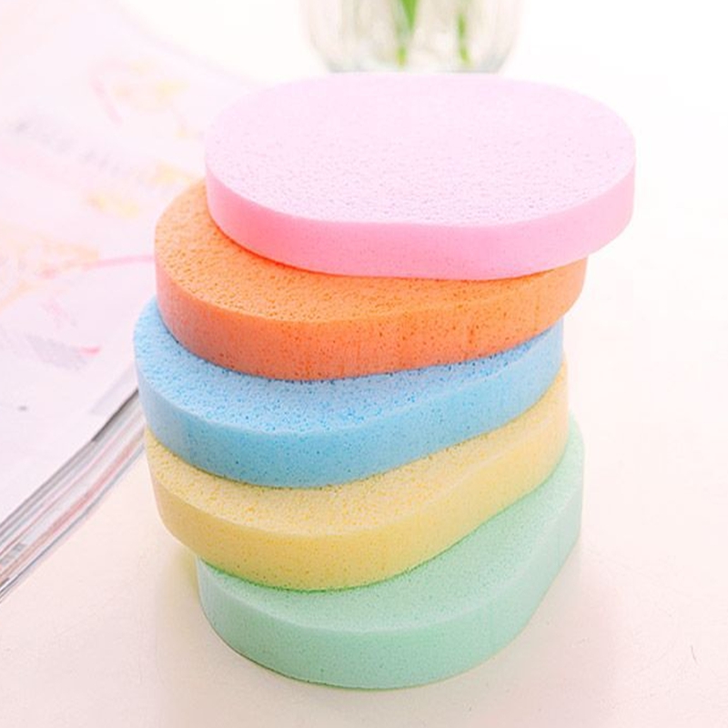Random Color Soft Facial Puff Face Cleanse Washing Sponge Exfoliator Cleansing Sponge Puff Facial Cleanser brush