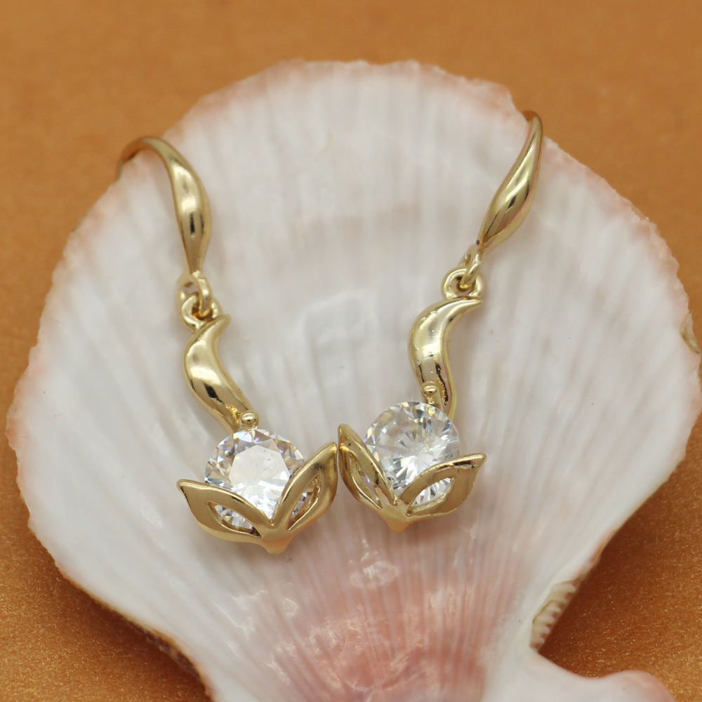 Exaggerated Fashion Fox Stud Earrings Temperament Simple Sweet Temperament Crystal Earrings Ear Jewelry Jewelry
