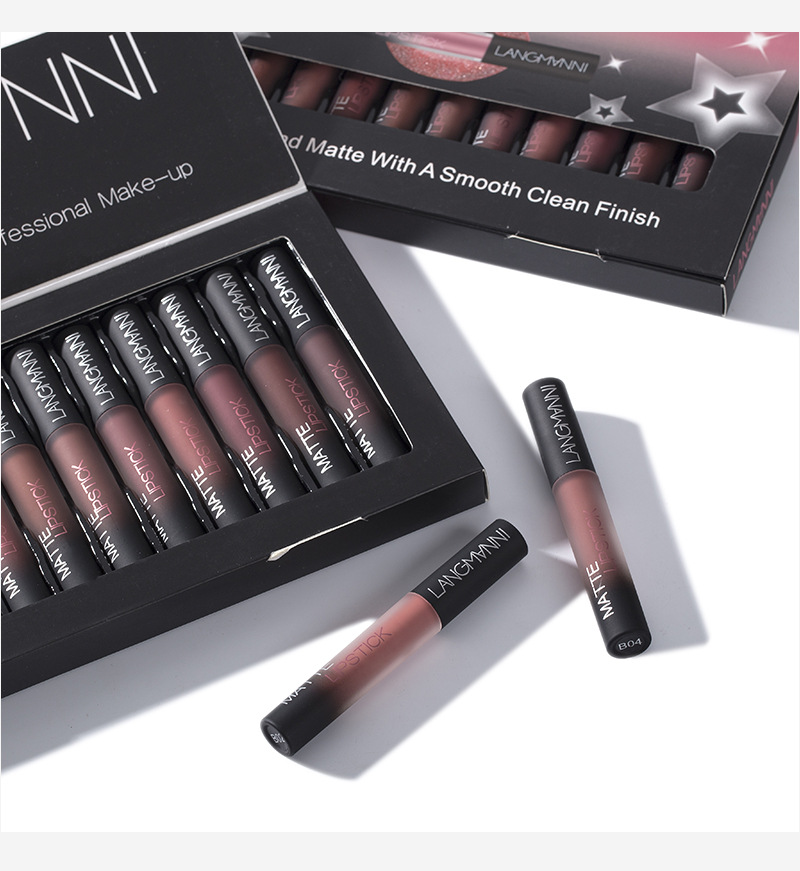 12pcs/lot matte lip gloss hot liquid lipstick woman lip beauty makeup cosmetic long lasting waterproof lipgloss set for friend gift
12pcs/lot matte lip gloss hot liquid lipstick woman lip beauty makeup cosmetic long lasting waterproof lipgloss set for friend gift
