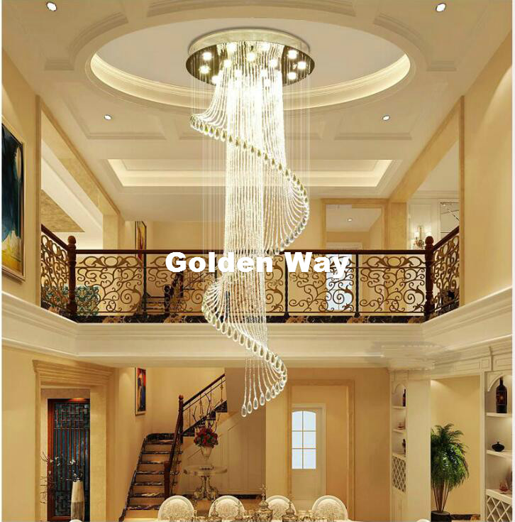 Modern Crystal Pendant Lamp Decora Sprial Shapped Villa Lobby Lounge Dining Room Lamp Double Staircase Long Crystal Chandelier Lighting
Modern Crystal Pendant Lamp Decora Sprial Shapped Villa Lobby Lounge Dining Room Lamp Double Staircase Long Crystal Chandelier Lighting
