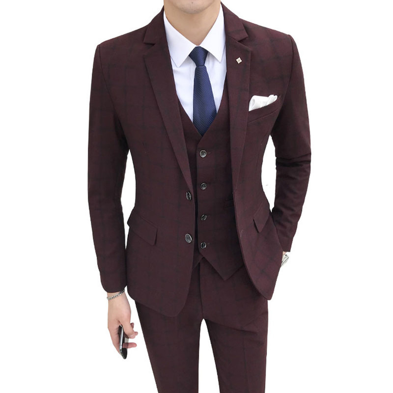 3 Piece / Set Male Suit With Pants Vest Retro Lattice Wedding Business Casual Suits for Men Designer Slim Fit Plus Size S-5XL, Gray
3 Piece / Set Male Suit With Pants Vest Retro Lattice Wedding Business Casual Suits for Men Designer Slim Fit Plus Size S-5XL, Gray
