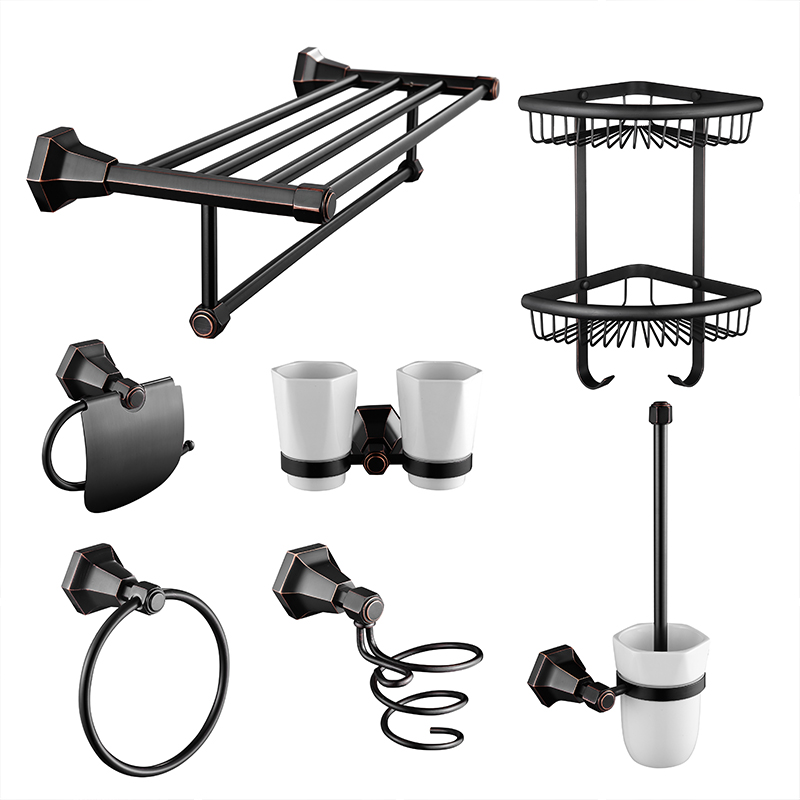 All copper towel rack European bathroom hardware black bath towel rack pendant set, bathroom accessories 5458
All copper towel rack European bathroom hardware black bath towel rack pendant set, bathroom accessories 5458
