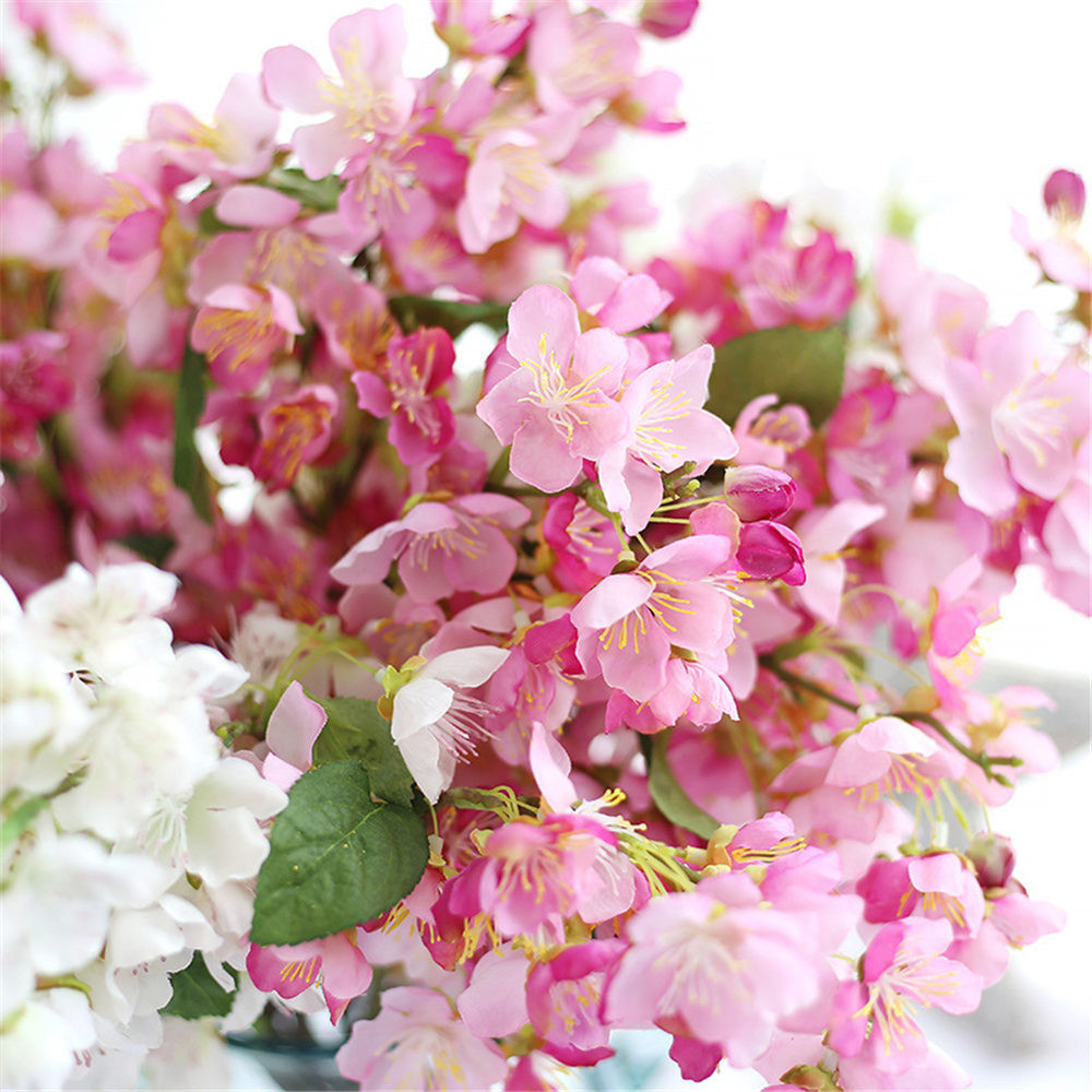 Fake Artificial Flower Cherry Blossom Flower Bridal Wedding Decor Hot Trendy Flowers garden decoration fake flowers