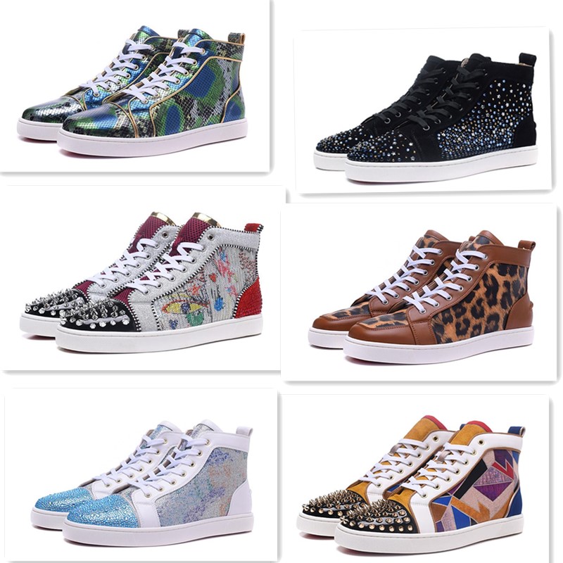 Women Men Luxury Designer Flat Casual colorful Casual High Quality Spikes High Top Red Bottom Pik Pik Studded Sneakers Shoes, Style_07
Women Men Luxury Designer Flat Casual colorful Casual High Quality Spikes High Top Red Bottom Pik Pik Studded Sneakers Shoes, Style_07