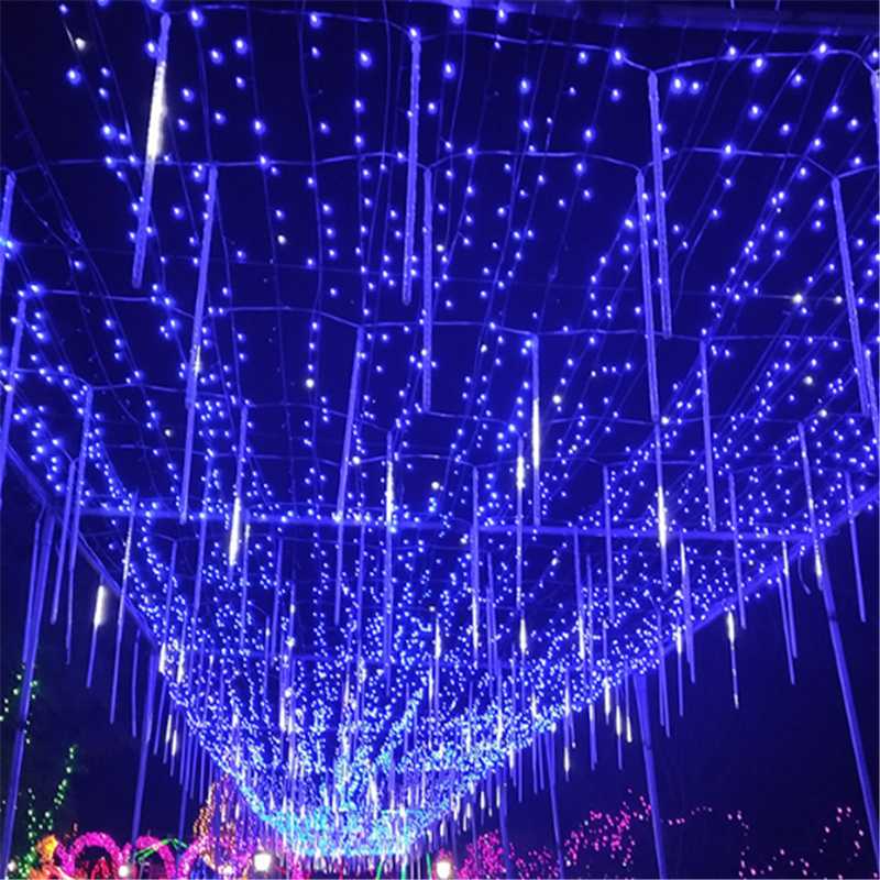 30CM Led Meteor Shower Rain Tube Garland Outdoor Light String Christmas Decor for Home Christmas Ornament Navidad Natal New Year8167829