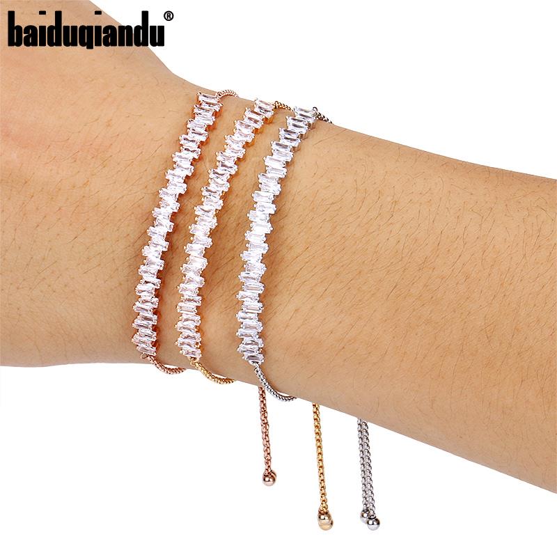 Link, Chain Sparkling Rectangle Cubic Zirconia CZ Crystal Adjustable Bracelets For Women Bridesmaid Wedding Party
Link, Chain Sparkling Rectangle Cubic Zirconia CZ Crystal Adjustable Bracelets For Women Bridesmaid Wedding Party
