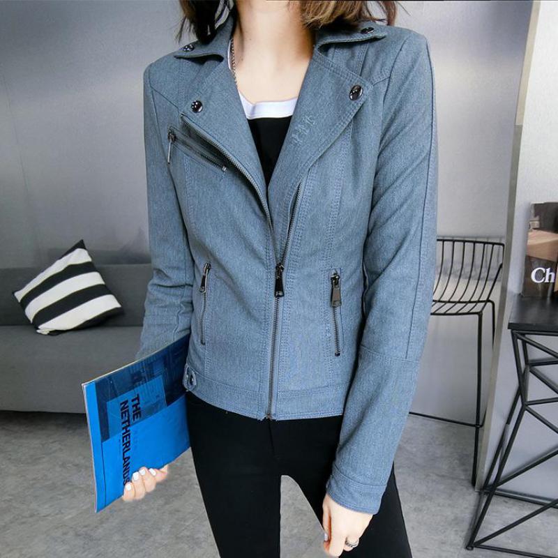 bomber jacket Outwear Women Smooth Motorcycle Faux Leather Jackets Ladies Long Sleeve Autumn Winter Biker Streetwear Black Coat, Blue
bomber jacket Outwear Women Smooth Motorcycle Faux Leather Jackets Ladies Long Sleeve Autumn Winter Biker Streetwear Black Coat, Blue