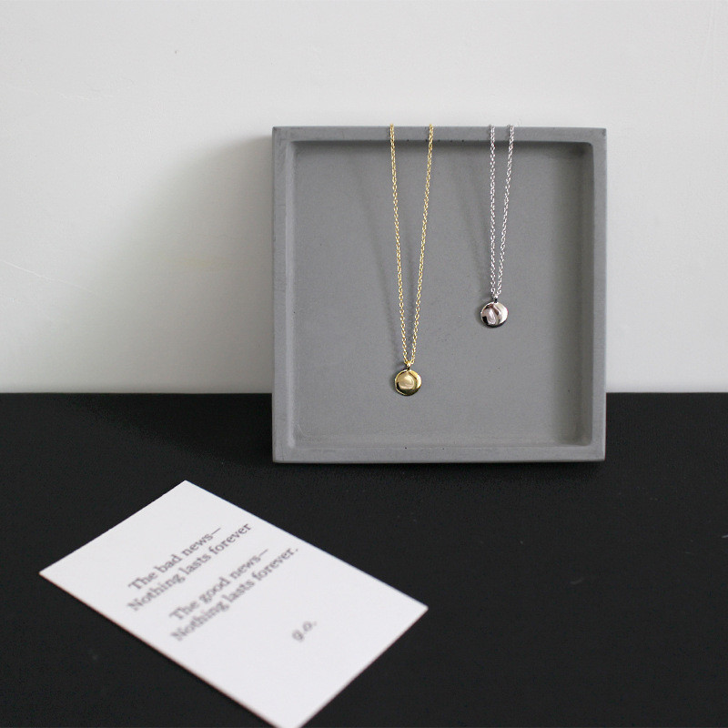 New Simple Style 925 Sterling Silver Geometric Round Circle Necklaces&Pendant For Women Girls Wedding Necklace Fine Jewelry Lovers Gifts